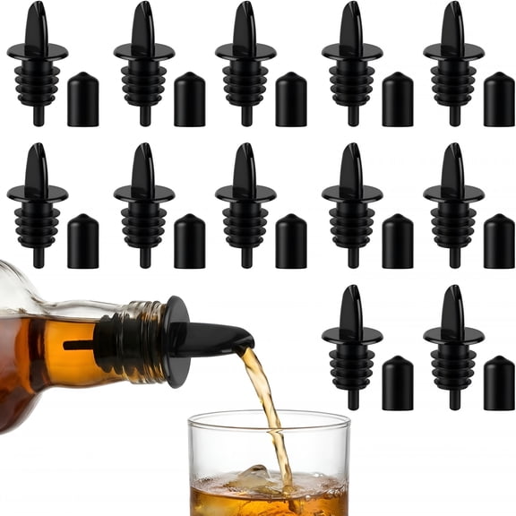 ACDANC 12Pcs Precise Control Liquor Pour Spout,Multi Purpose Bottle Pourers for Alcohol,Wine,Olive Oil,Syrup Wine Aerator Pourer Dispenser for Bar & Kitchen
