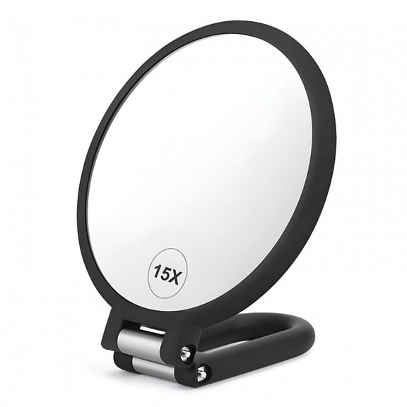 ACDANC 12X Zoom Extra Large 9-Inch Magnifying Mirror - Stick On Suction Cup Mirror for Ultra-Precise Makeup & Grooming (Transparent)