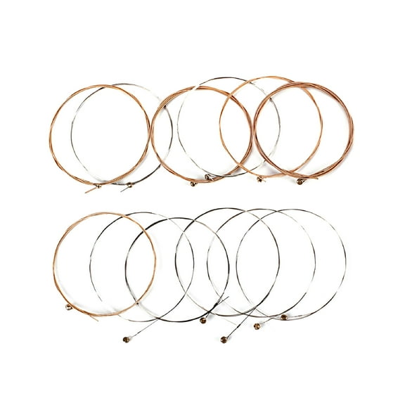 ACDANC 12pcs Durable Guitar 12 Strings Stainless Steel Guitar Strings Set