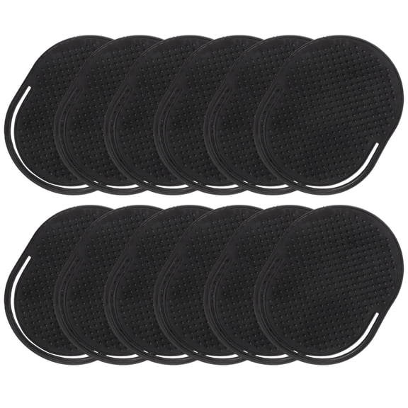 ACDANC 12pcs Men Palm Brush Finger Massage Comb Portable Hair Shampoo Pocket Comb Scalp Massager Brush for Home and Travel(Black)