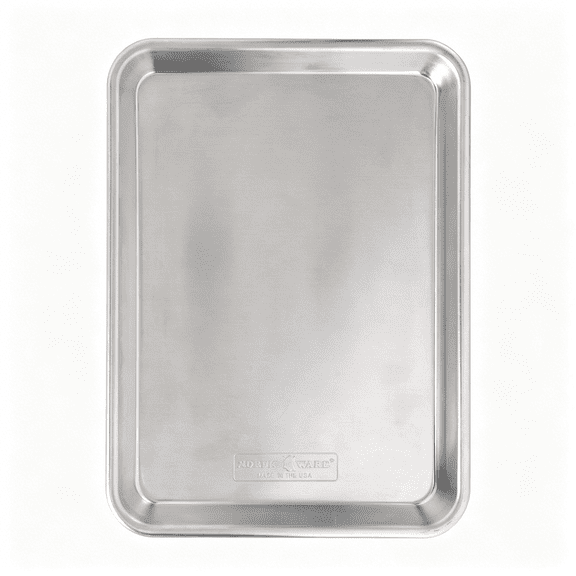 ACDANC 13" X 10" Aluminum Quarter Sheet, Rectangular Cookie & Baking Pan, Silver