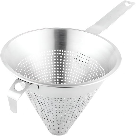 ACDANC 14.75 Inch X 6 Inch X 7 Inch Cone Strainer,1 with Hook Steel Strainer - Cone-Shaped,Ergonomic,Stainless Steel China Cap Strainer,for Straining Seeds,Beans,Sauces and More
