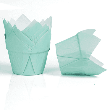 ACDANC 150Pcs Cake Box,Refrigeration Safe Cupcake Box,Creative Diy Lightweight and Portable Muffin Liners,Tiffany Blue