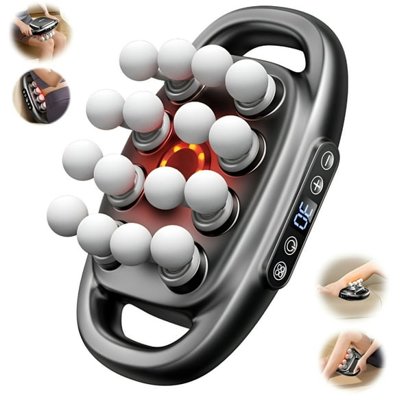 ACDANC 16-Drive 8-Head Massage Gun Set,Deep Tissue Percussion Massager with 16 Massages Heads,Red Light Therapy,Quiet Muscle Massage Gun for Back,Shoulders,Body Muscle Pain Relief (16-Head)