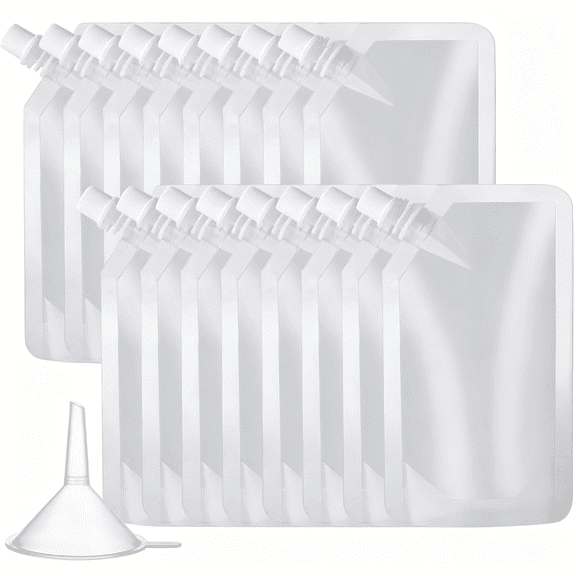 ACDANC 16 Pcs 8oz Reusable Plastic Flasks, Leak-Proof Drink