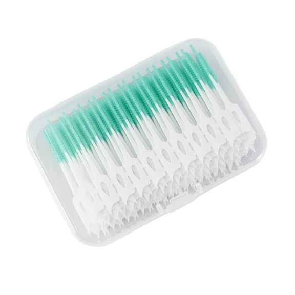ACDANC 160Pcs Dental Pick Comfortable Brushing Interdental Brushes Easy Cleaning Dental Floss Picks Interdental Care Green