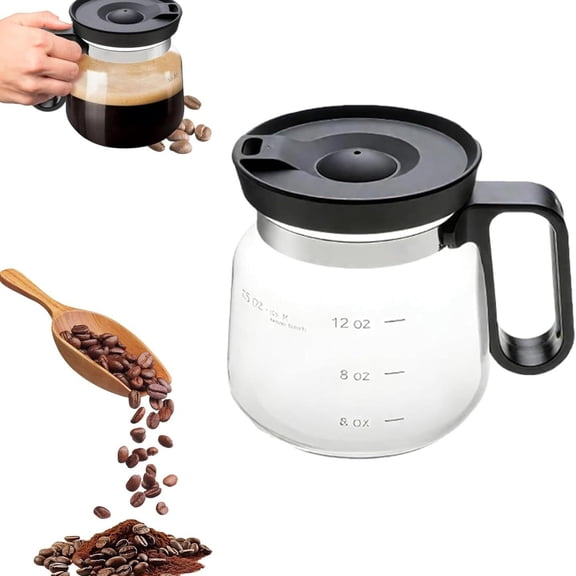 ACDANC 16Oz Glass Coffee Mug in Coffee Pot Shape,Heatproof Large Capacity Cup,Mini Mocha Coffe Pot Coffe Mugs,Coffee Mug Looks Like a Coffee Pot,Coffeepot Mugs,For Hot Teas,Hot Chocolate(1Pcs)