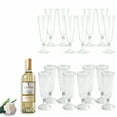 thumbnail image 1 of ACDANC 16Pcs Champagne Flutes Plastic 5 oz Comfortable Grip Disposable Martini Glasses Formal Banquet Elegance Party Cups Style2, 1 of 7
