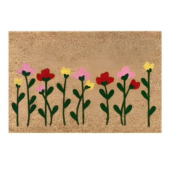 ACDANC 16x24" Summer Floor Mats Flower Doormat Spring Porch Decor Spring Outdoor Mat Outdoor Mats Entry Rugs for Inside House Spring Outdoor Decor Coir Doormat Spring Welcome Mat Outdoor
