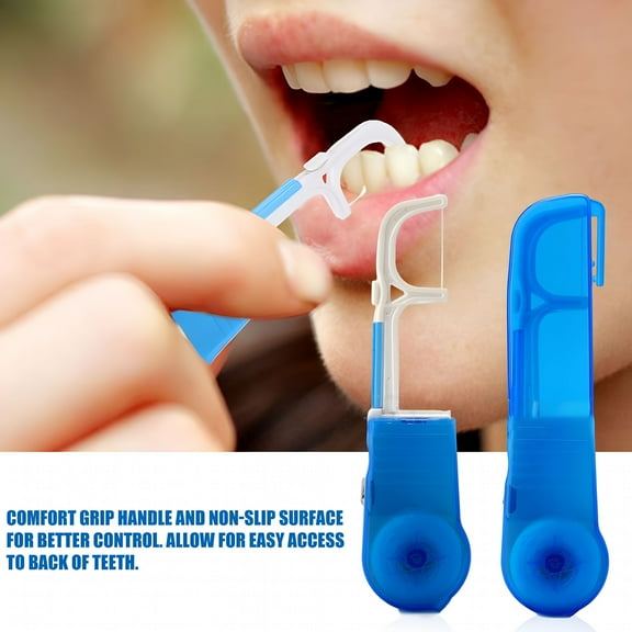 ACDANC 1Box Floss Holder Convenient Easy to Insert PP Cotton Dental Floss Replacement Rack for Household