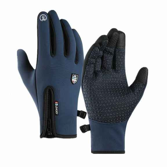 ACDANC 1Pairs Waterproof Gloves,Comfortable Gloves Fingerless Gloves Men,Breathable Design Workout Gloves,M,Blue