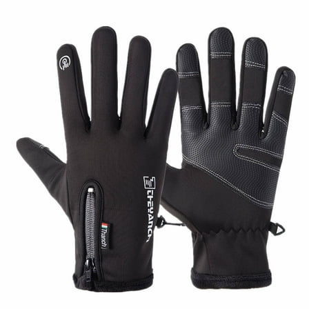 ACDANC 1Pairs Waterproof Gloves,Non-Slip Palm Fingerless Gloves Men,Soft Touch Workout Gloves,M,Black