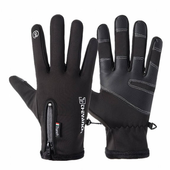 ACDANC 1Pairs Waterproof Gloves,Non-Slip Palm Fingerless Gloves Men,Soft Touch Workout Gloves,M,Black