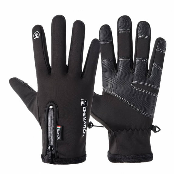ACDANC 1Pairs Waterproof Gloves,Non-Slip Palm Fingerless Gloves Men,Soft Touch Workout Gloves,M,Black