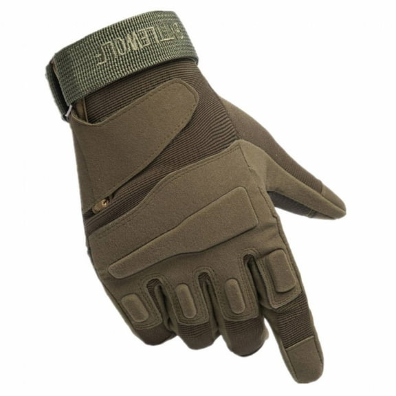 ACDANC 1Pairs Waterproof Gloves,Warm Lining Workout Gloves,Soft Touch Gym Gloves,L,Army Green