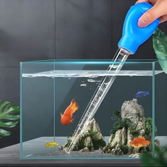ACDANC 1Pcs Gravel Vacuum for Aquarium,17.7Inch Manual Fish Tank Cleaner with Water Changer Function,Hand-Held Siphon Vacuum for Turtle Tank&Small to Medium Fish Tanks