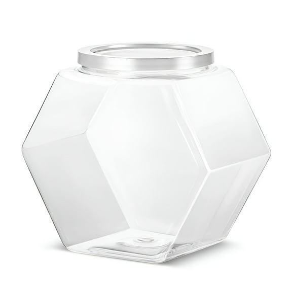 ACDANC 1Pcs Plastic Candy Jar with Lid for Candy Buffet Large Storage Jar Canisters Kitchen Countertop Container for Snacks Indoor Outdoor Wedding