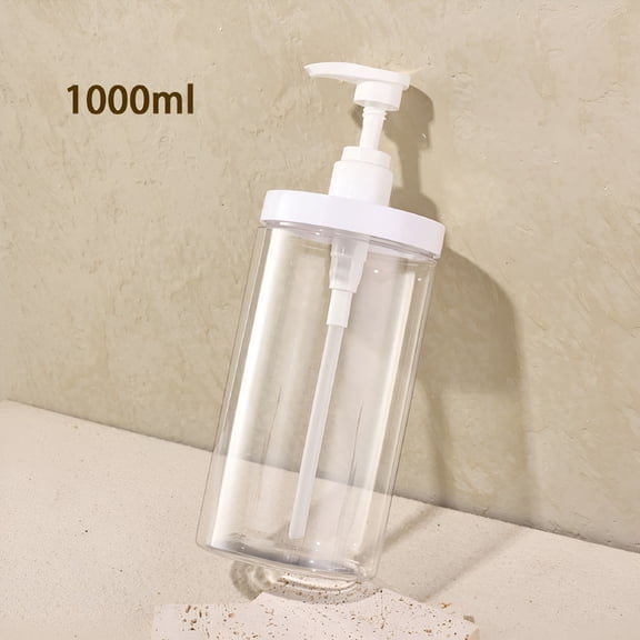 ACDANC 2026 New 1Pc 500Ml/1000Ml Pump Bottle Dispenser Plastic Refillable Bottles Wide Mouth Style Refillable Empty for Travel Shower Soap