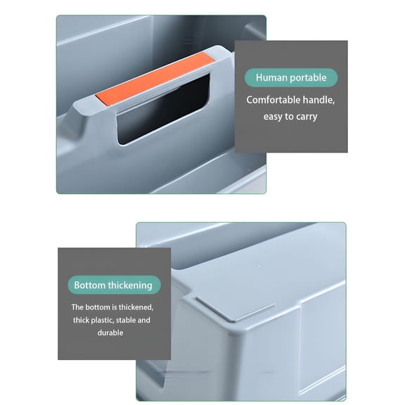 ACDANC 2-Compartment Plastic Cleaning Caddy  Commercial Quality Plastic Tool Organizer W/Handle for Cleaning Bathroom Floors