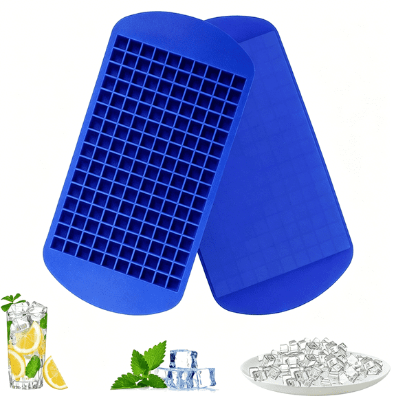 ACDANC 2 Pack,160 Silicone Mini Ice Cube Trays Small Tiny Nugget Ice Cube Trays