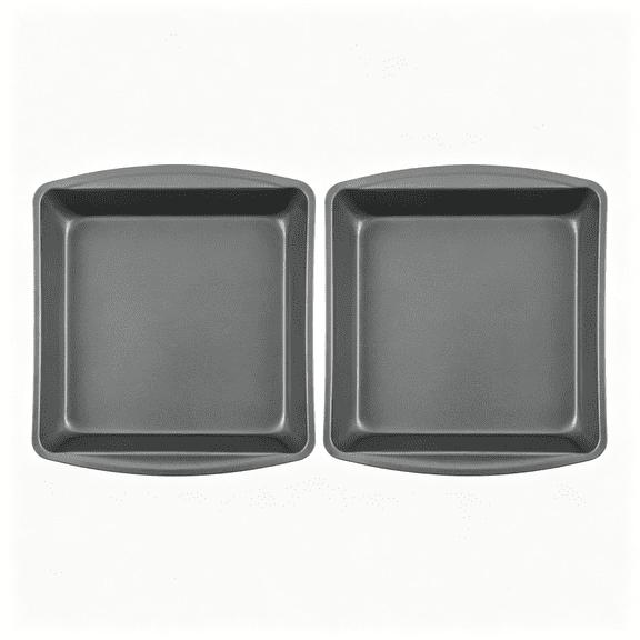 ACDANC (2 Pack) 9" X 9" X 2" Nonstick Square Cake Pan Gray
