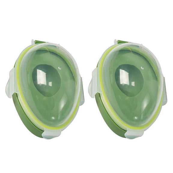 ACDANC 2 Pack Avocado Saver Container, Food Grade Fresh Keeper for Fridge Storage, Transparent Meal Prep Organizer