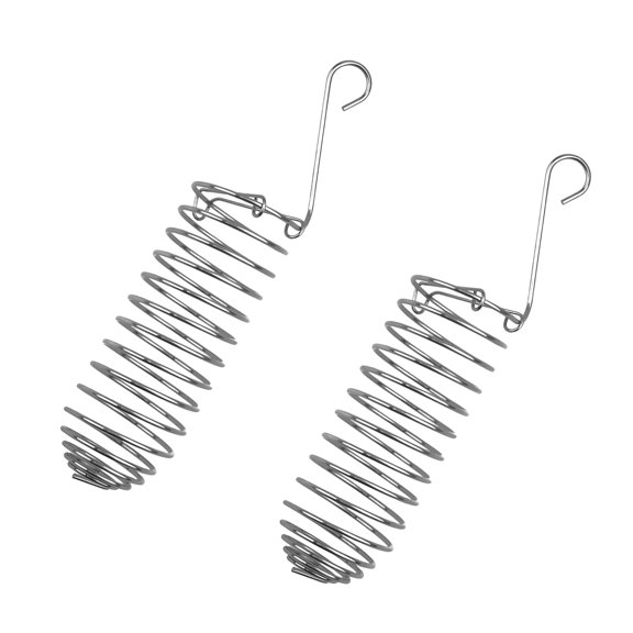ACDANC 2 Pack Millet Holder for Bird Cage, Stainless Steel Parrot Foraging Toy Feeder, Hanging Spray Millet Care Holder Bird Fruit Vegetable Basket for Parakeet Cockatiel Conure