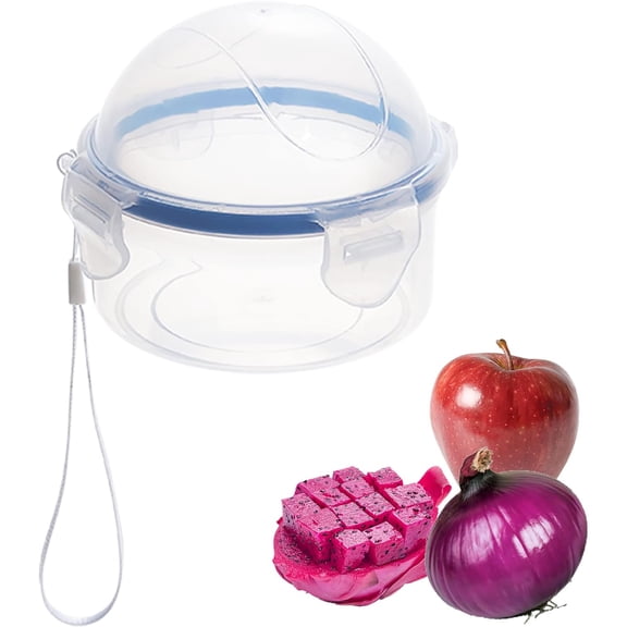 ACDANC 2 Pack Onion Storage Container and Tomato Lemon Apple Produce Saver Holder, Portable Fruit and Vegetable Food Storage Keeper Containers for Fridge