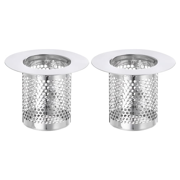 ACDANC 2 Pack Shower Drain Strainer,2" X 2.5" Stainless Steel Deep Sink Hair Catcher Hair Trap for Shower Drain