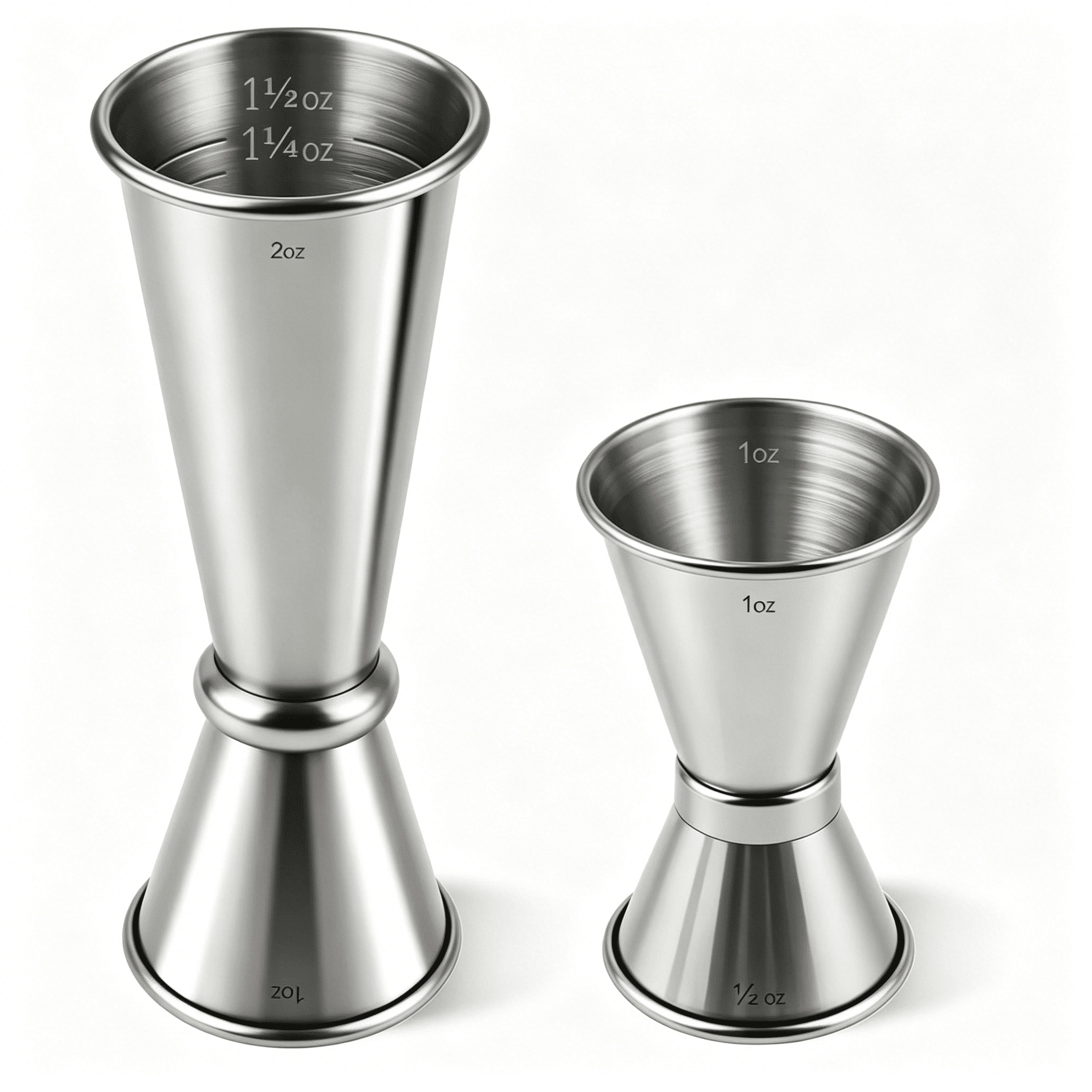 Jinggers ACDANC 2-Pack Stainless Steel Cocktail Jiggers – Japanese Style Double ...