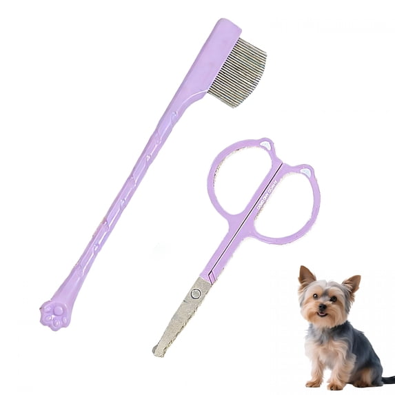 ACDANC 2 Pack Stainless Steel Dog Eye Comb-Small Design for Pet Facial ... - Flea Combs For Pet Care Professionals
