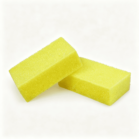 ACDANC 2 Pcs Bug Scrubber Sponge- Reusable Car Bug & Tar Remover Sponge- Car Wash Cleaning Scrub Sponges for Car Detailing (Yellow) Car Wash Sponge