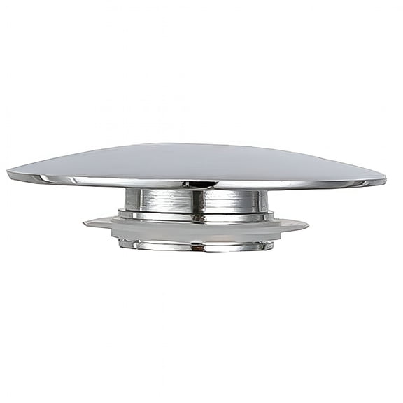 ACDANC 2 Pcs Chrome Basin Waste Pop Up Sink Plug 66Mm Silver Click Clack Push Button Drain Stopper Replacement for Bathroom Kitchen Sink Bathtub M8 Thread 40Mm Seal Ring 14Mm Height