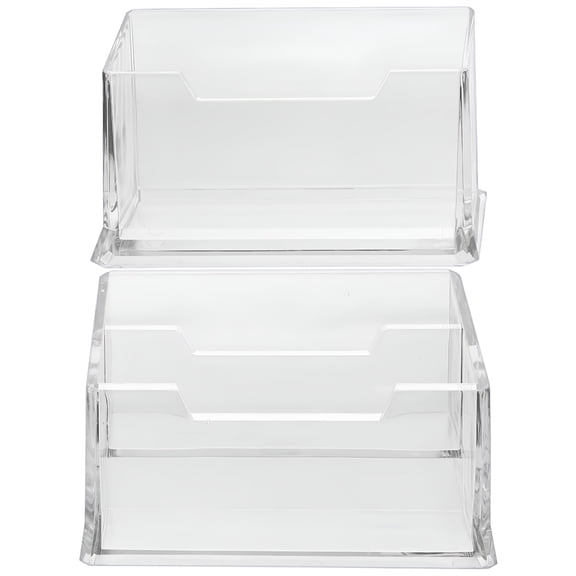 ACDANC 2 Pcs Display Shelf Frames Postcard Stand Business Clear Cards Holder Table Holders Acrylic Place