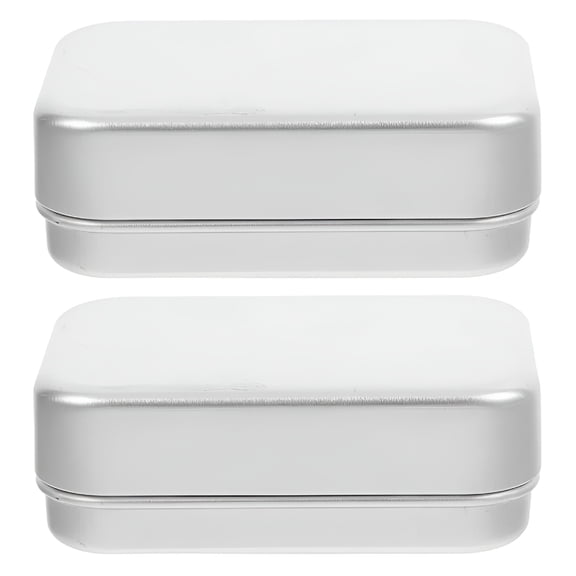 ACDANC 2 Pcs Drain Soap Dish Travel Soap Bar Empty Hinged Tins Metal Soap Box Soap Boxes Aluminum 11.30X7.80X4.40CM