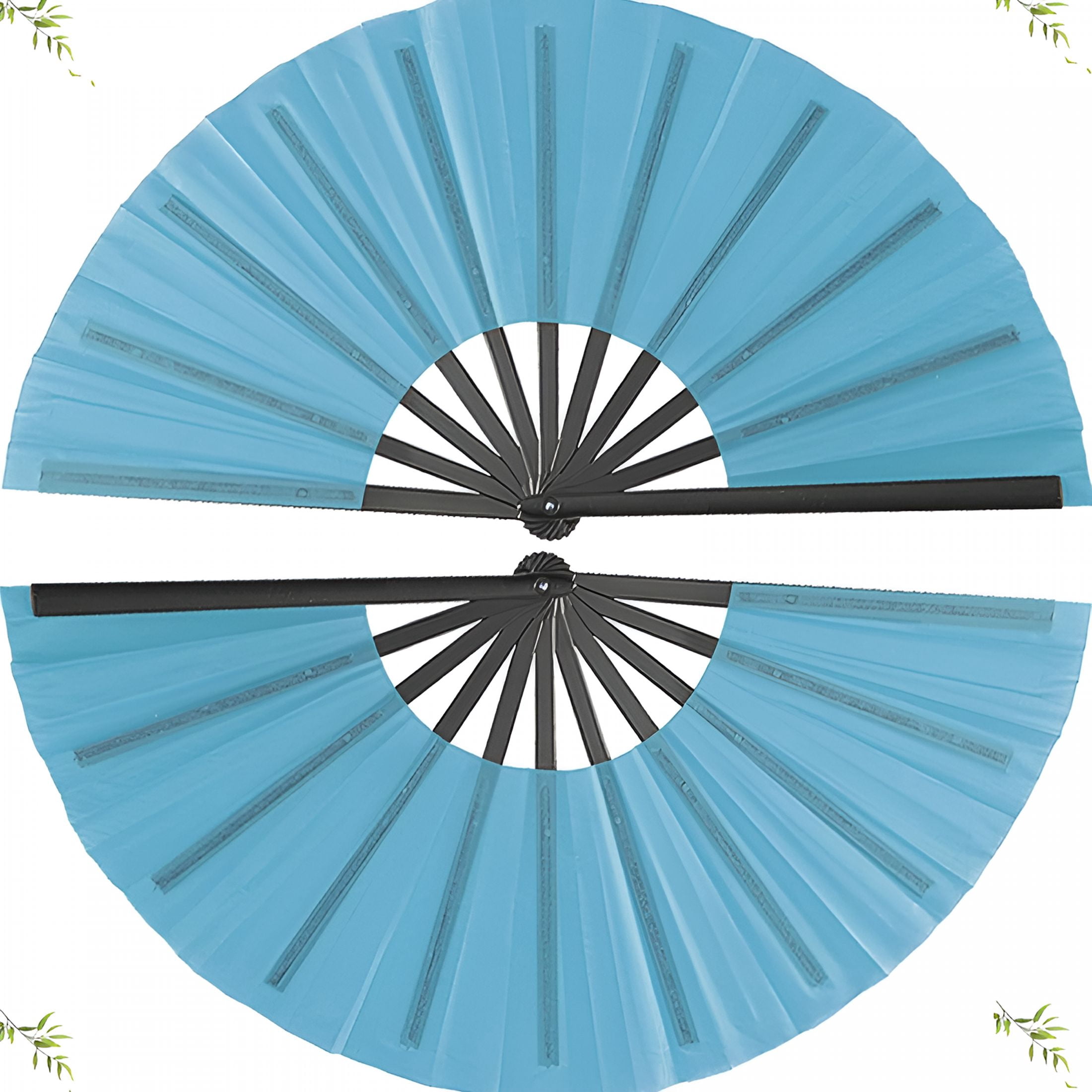 ACDANC 2 Pcs Large Folding Hand Rave Fan,Chinese Kung Fu Line Dance ...