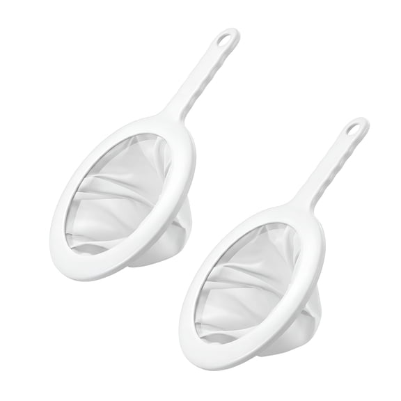 ACDANC 2 Pcs Nylon Mesh Strainer 100/300 Mesh Sieve with Handle Fines Colander for Juice Yogurt Milk Coffee Sshrimp Net