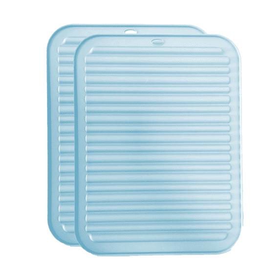 ACDANC 2 Pcs Pot Holders,Heat Resistance from -40°C to 230°C Trivets for Hot Dishes,Hanging Hole Desk Pad Mat,Blue