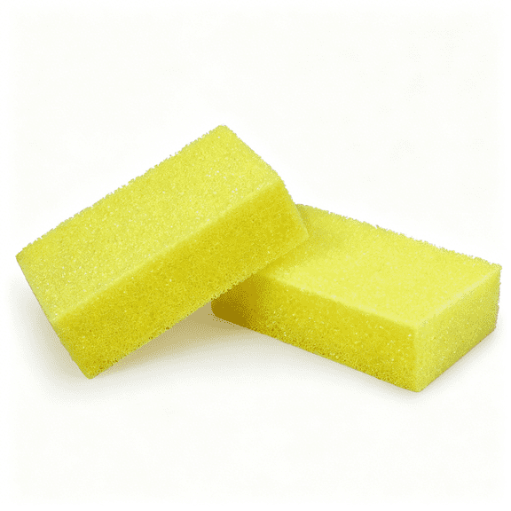 ACDANC 2 Pcs Reusable Bug Scrubber Sponge, Yellow Car Wash Cleaning Pad for Tar and Tree Sap Detailing