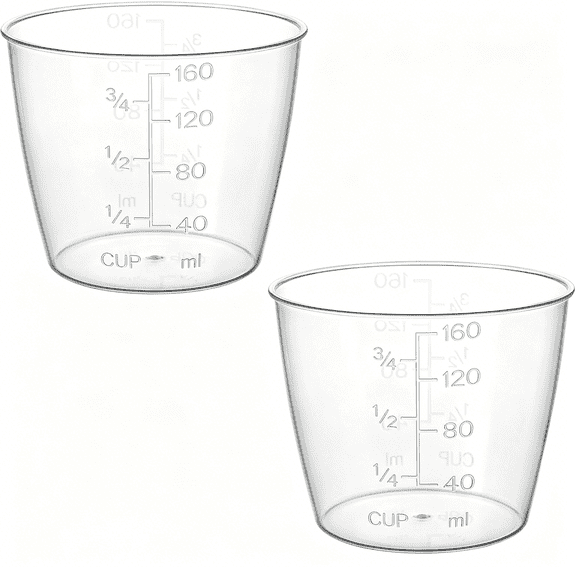 ACDANC 2 Pcs Rice Measuring Cup, Plastic Rice Measuring Cup, Clear Scale Design, Precise Portioning for Rice, Grains, Beans, for Home Kitchen and Daily Cooking Use