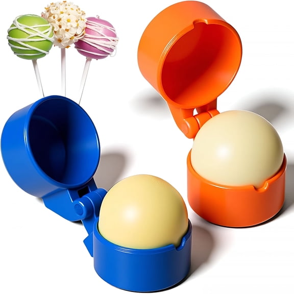 ACDANC 2 Pcs Round Cake Pop Mold Press Set,Circle Cake Pop Cutter and Pusher,Baking Tools Accessories for Home Baking,Birthday Parties,Wedding Desserts