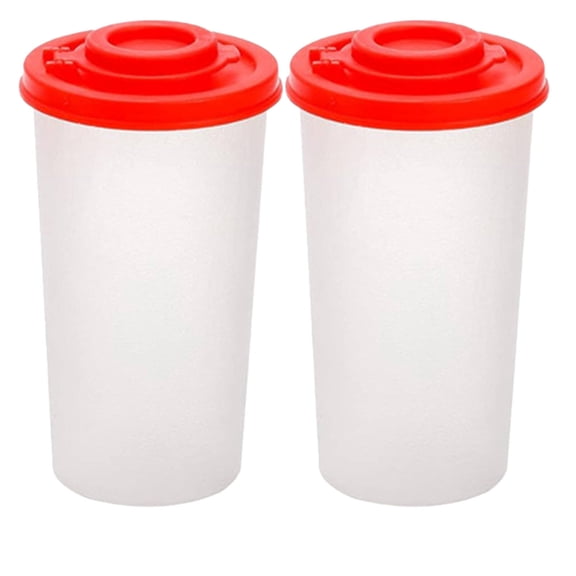 ACDANC 2 Pcs Salt and Pepper Shakers,Eco-Friendly Sugar Shaker,Safe Ingredients Bpa-Free Spice Jar,L,Red
