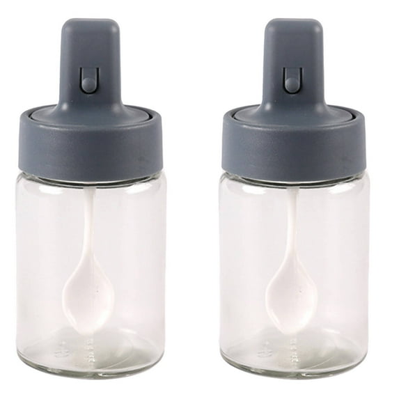 ACDANC 2 Pcs Salt and Pepper Shakers,Leak-Proof Salt Shaker,Airtight Seal Mess-Free Seasoning Containers,Gray