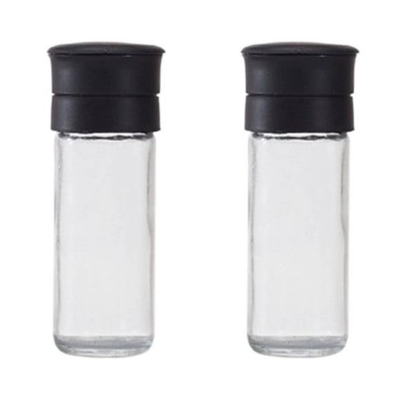 ACDANC 2 Pcs Salt and Pepper Shakers,Thick and Lead-Free Glass Body Salt Container,Cap Salt Shaker for Moisture and Dust Protection,Style12