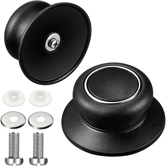 ACDANC 2 Pcs Universal Pot Lid Handle Replacement, Heat Resistant Pan Lid Knob Parts, Easy Install Cookware Cover Replacement for Glass Metal Ceramic Lids