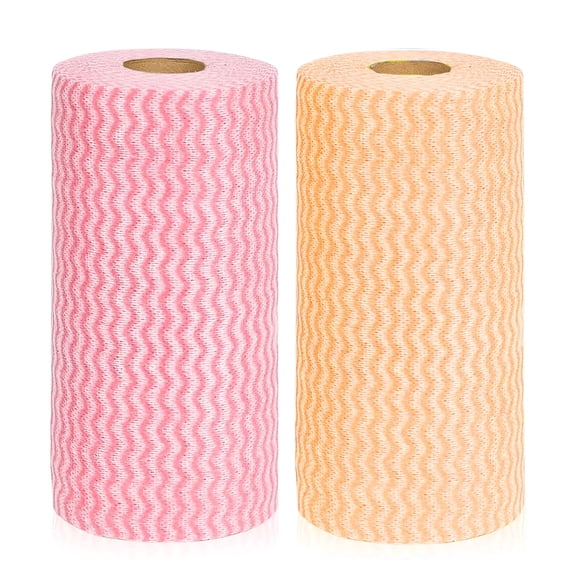 ACDANC 2 Rolls of 100 Sheets,Reusable Cleaning Wipe,Household & Kitchen Towels,Disposable Cleaning Cloth,Dish Cloth Dish Towels Dish Rags Reusable Kitchen Paper Towels,Wash Towels
