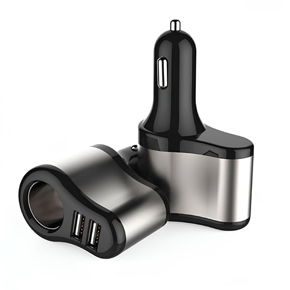 ACDANC 2 in 1 Car Cigarette Lighter Splitter Socket 2-USB Power Charger Adapter