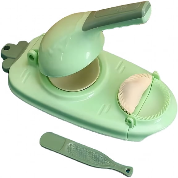 ACDANC 2-in-1 Dumpling Maker Press, Food Grade PP Dumpling Mold for Dumpling Skins and Wrapping, Empanada Maker Press for Ravioli, Pierogi, Hand Pie, Pastry Mould Kitchen Tool (Green)