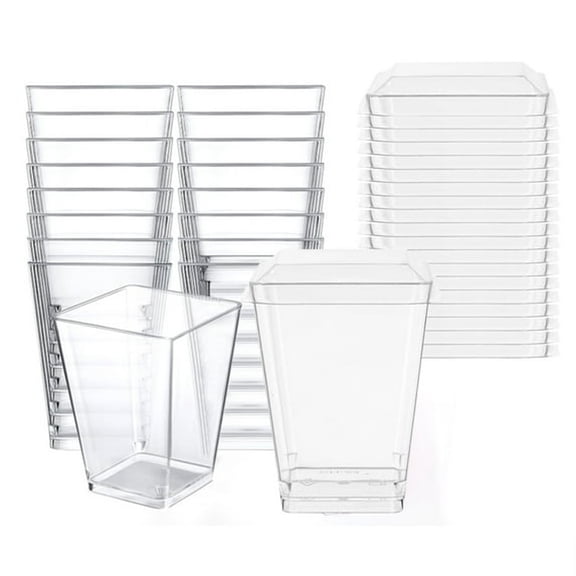 ACDANC 20 Pack 5 Oz Plastic Dessert Cups with Lids,Disposable Clear Plastic Parfait Cups,Banana Pudding Cups with Lids Mini Dessert Shooters for Party Individual Yogurt Parfait Jello Fruit Trifle