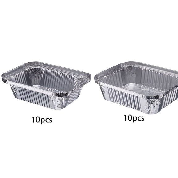 ACDANC 20 Pack Aluminum Foil Pans with Lids, Food Grade Disposable Baking Dishes, Raised Edge Roasting Containers for Meal Prep, Grilling, Oven Cooking, Takeout, Leftover Storage